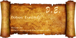 Dobos Euniké névjegykártya